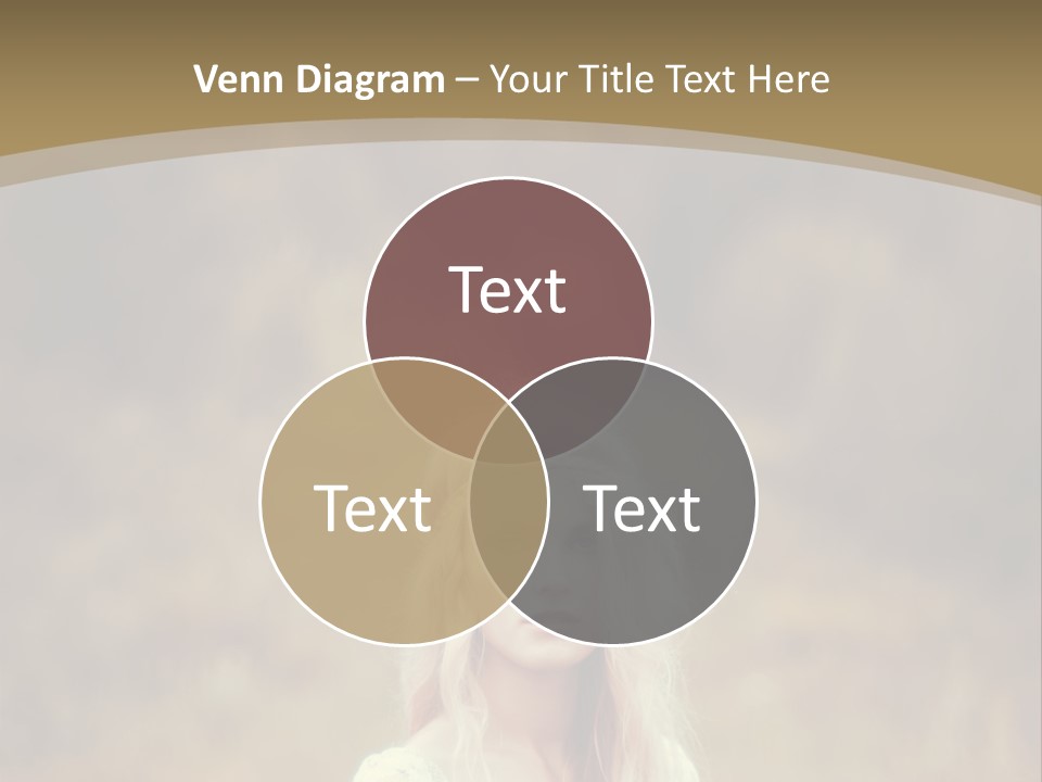 A Woman With Long Blonde Hair Standing In A Field PowerPoint Template