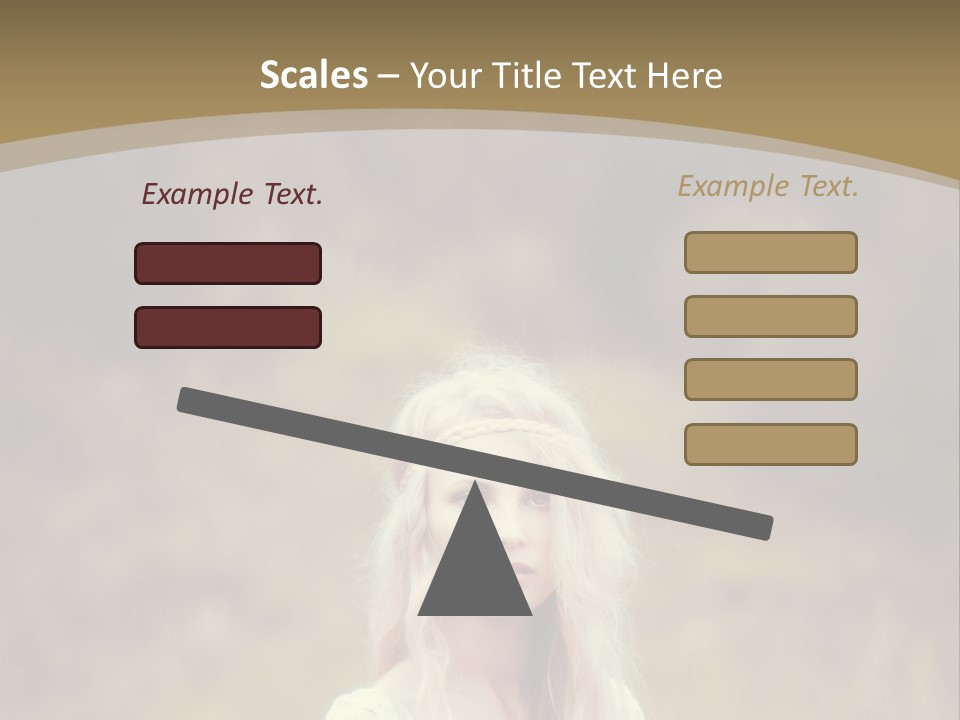 A Woman With Long Blonde Hair Standing In A Field PowerPoint Template