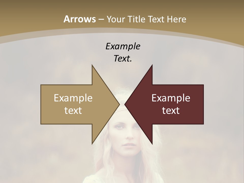 A Woman With Long Blonde Hair Standing In A Field PowerPoint Template
