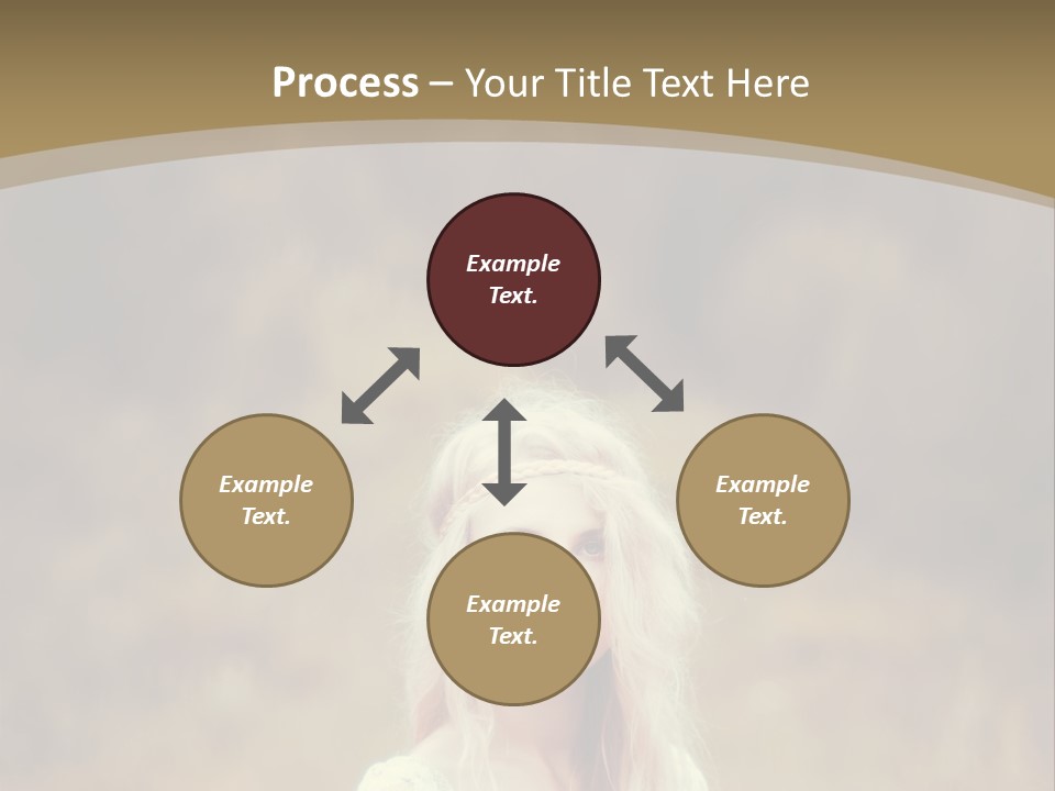 A Woman With Long Blonde Hair Standing In A Field PowerPoint Template
