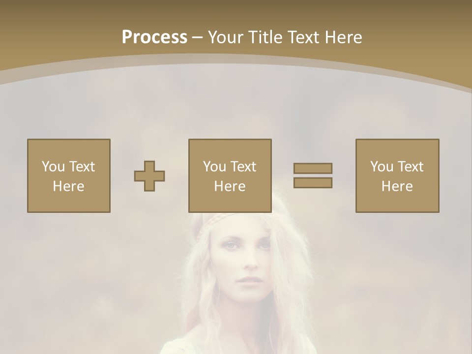 A Woman With Long Blonde Hair Standing In A Field PowerPoint Template