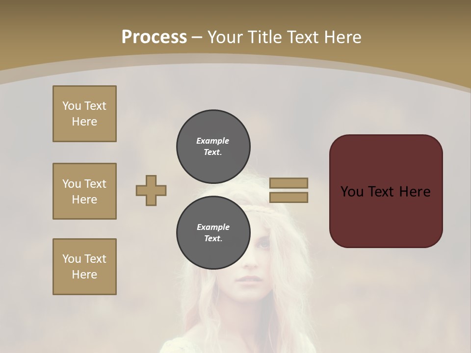 A Woman With Long Blonde Hair Standing In A Field PowerPoint Template