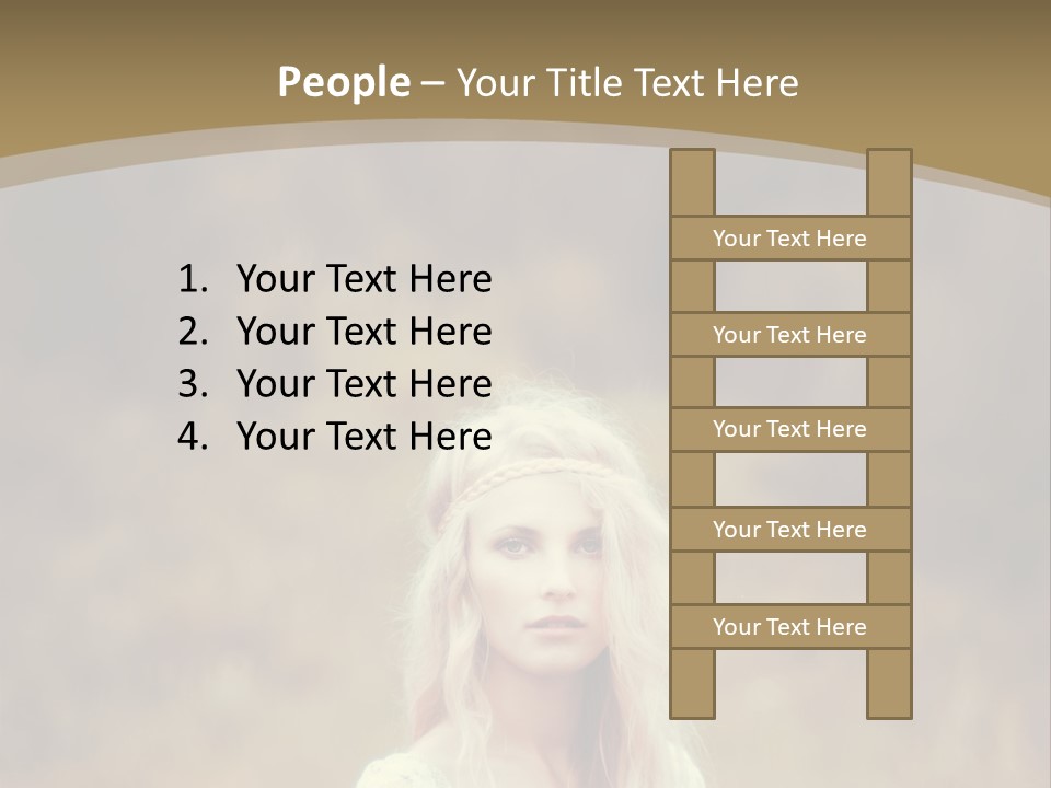 A Woman With Long Blonde Hair Standing In A Field PowerPoint Template