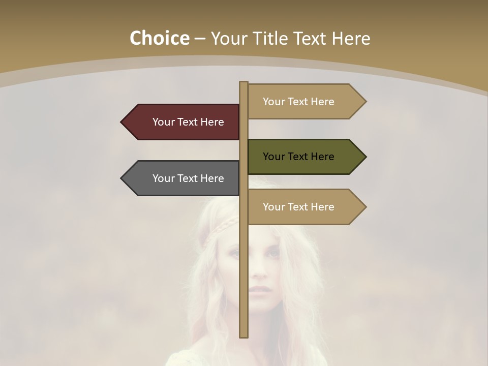 A Woman With Long Blonde Hair Standing In A Field PowerPoint Template