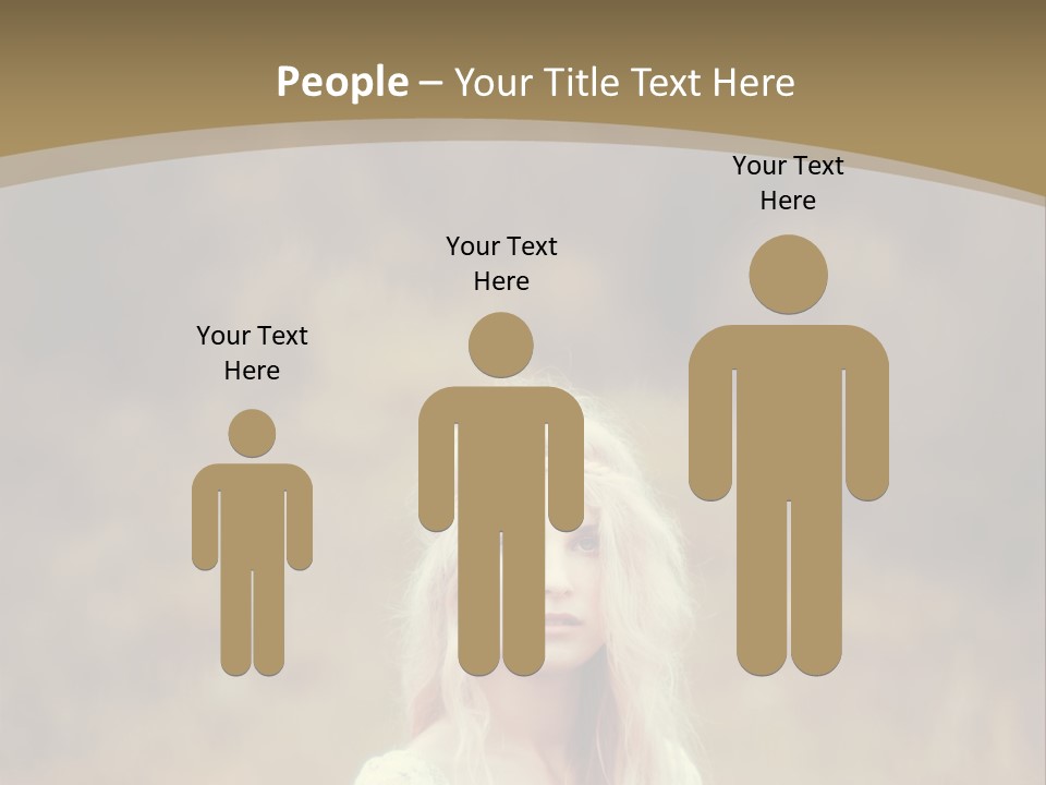 A Woman With Long Blonde Hair Standing In A Field PowerPoint Template