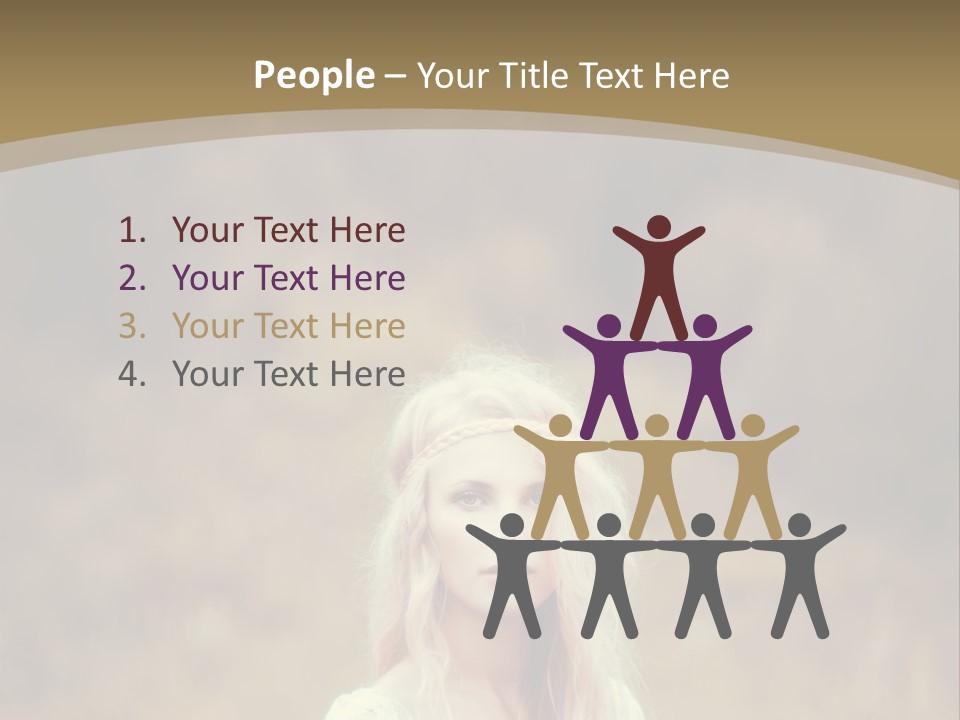 A Woman With Long Blonde Hair Standing In A Field PowerPoint Template