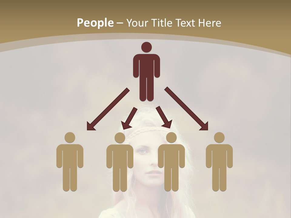 A Woman With Long Blonde Hair Standing In A Field PowerPoint Template