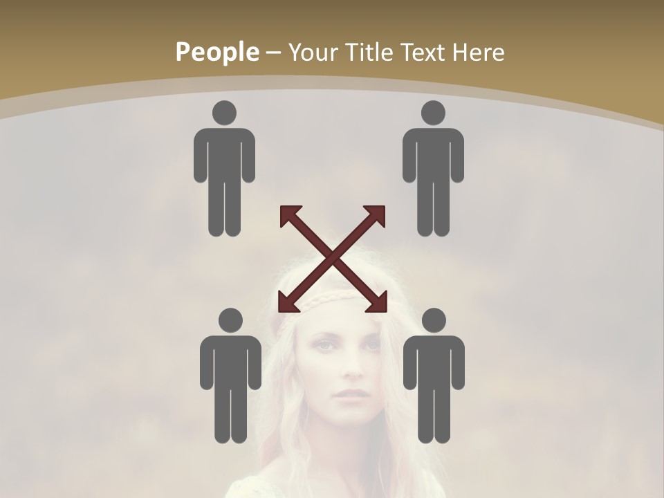 A Woman With Long Blonde Hair Standing In A Field PowerPoint Template
