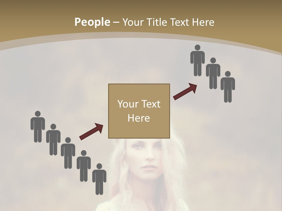 A Woman With Long Blonde Hair Standing In A Field PowerPoint Template