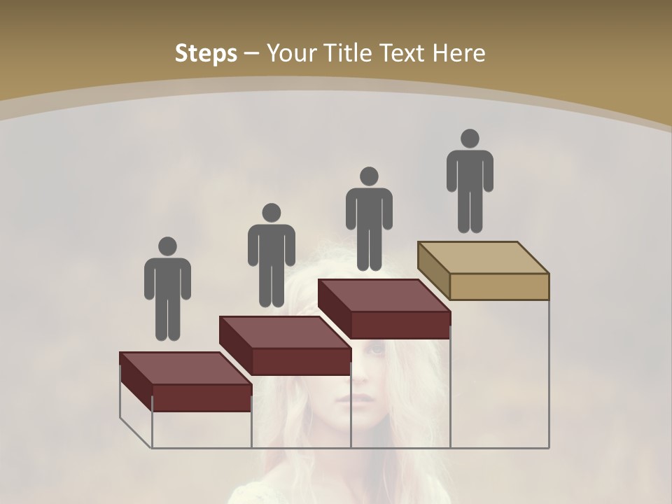 A Woman With Long Blonde Hair Standing In A Field PowerPoint Template