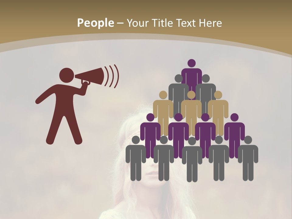 A Woman With Long Blonde Hair Standing In A Field PowerPoint Template