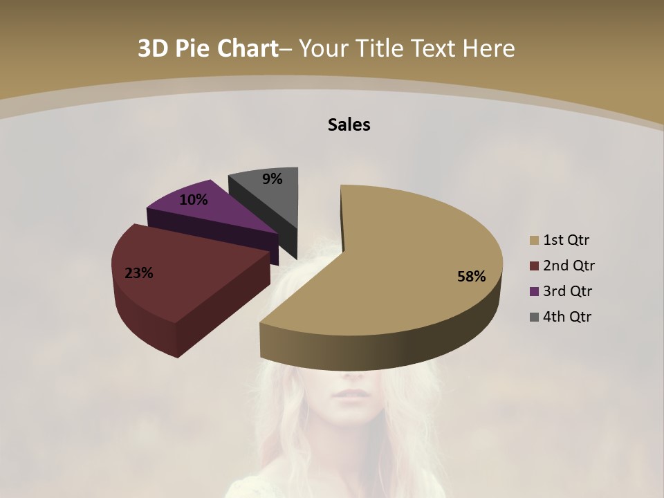 A Woman With Long Blonde Hair Standing In A Field PowerPoint Template