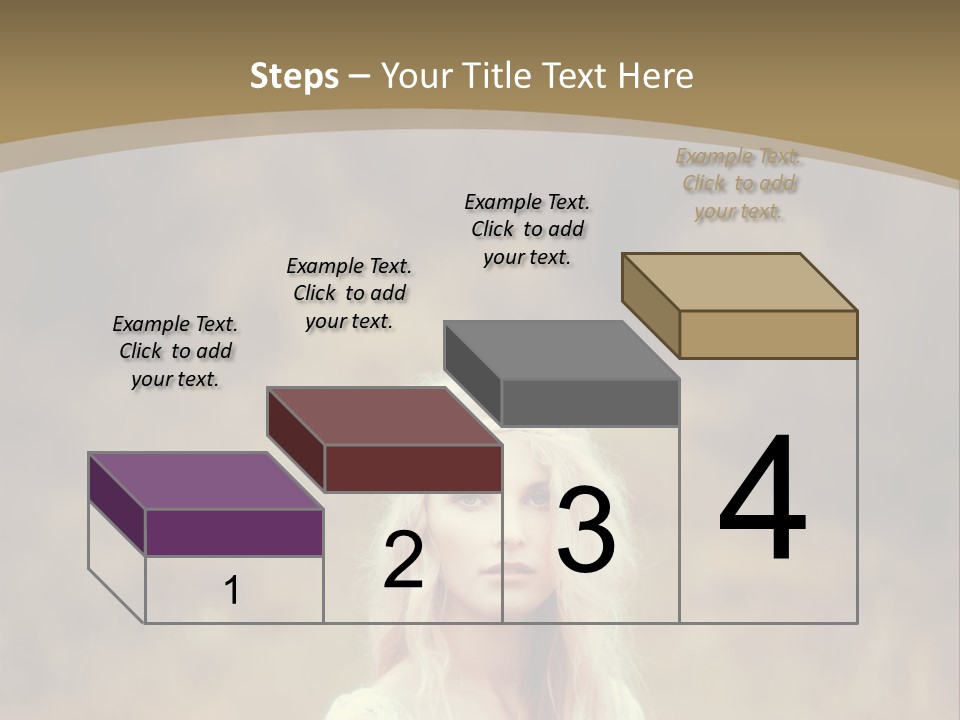 A Woman With Long Blonde Hair Standing In A Field PowerPoint Template