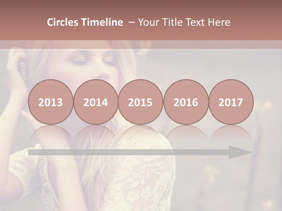 A Woman In A White Dress Is Posing For A Picture PowerPoint Template
