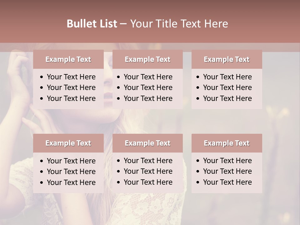 A Woman In A White Dress Is Posing For A Picture PowerPoint Template