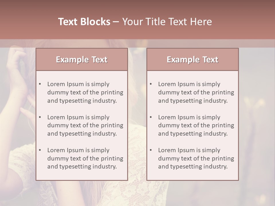 A Woman In A White Dress Is Posing For A Picture PowerPoint Template