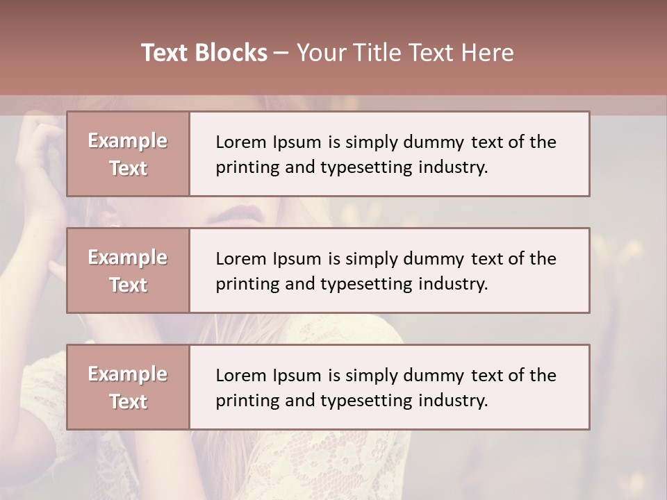 A Woman In A White Dress Is Posing For A Picture PowerPoint Template