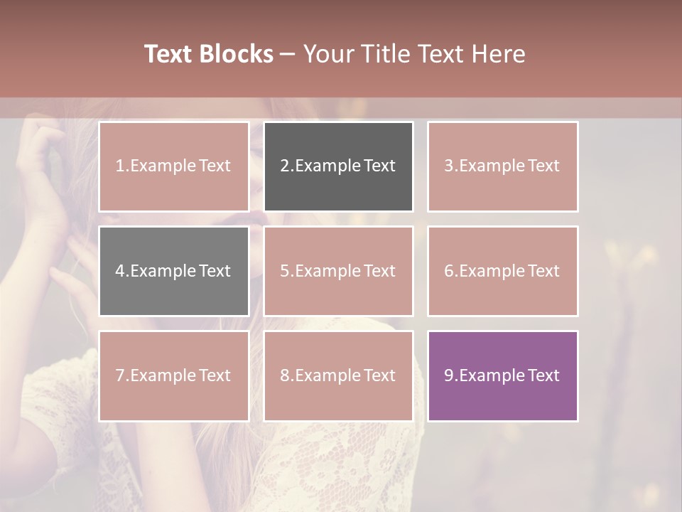 A Woman In A White Dress Is Posing For A Picture PowerPoint Template