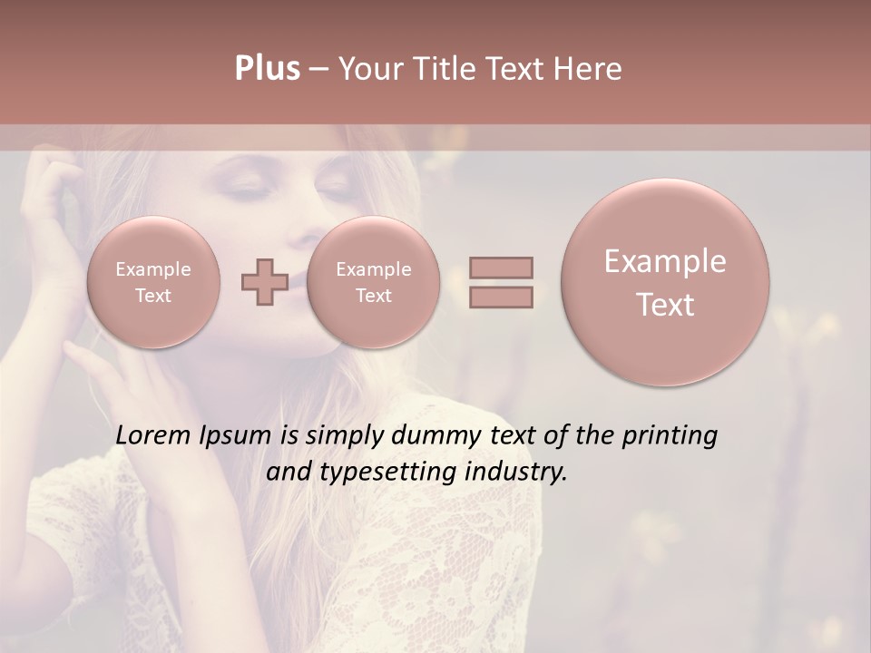 A Woman In A White Dress Is Posing For A Picture PowerPoint Template