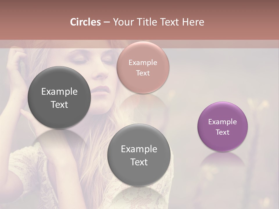 A Woman In A White Dress Is Posing For A Picture PowerPoint Template