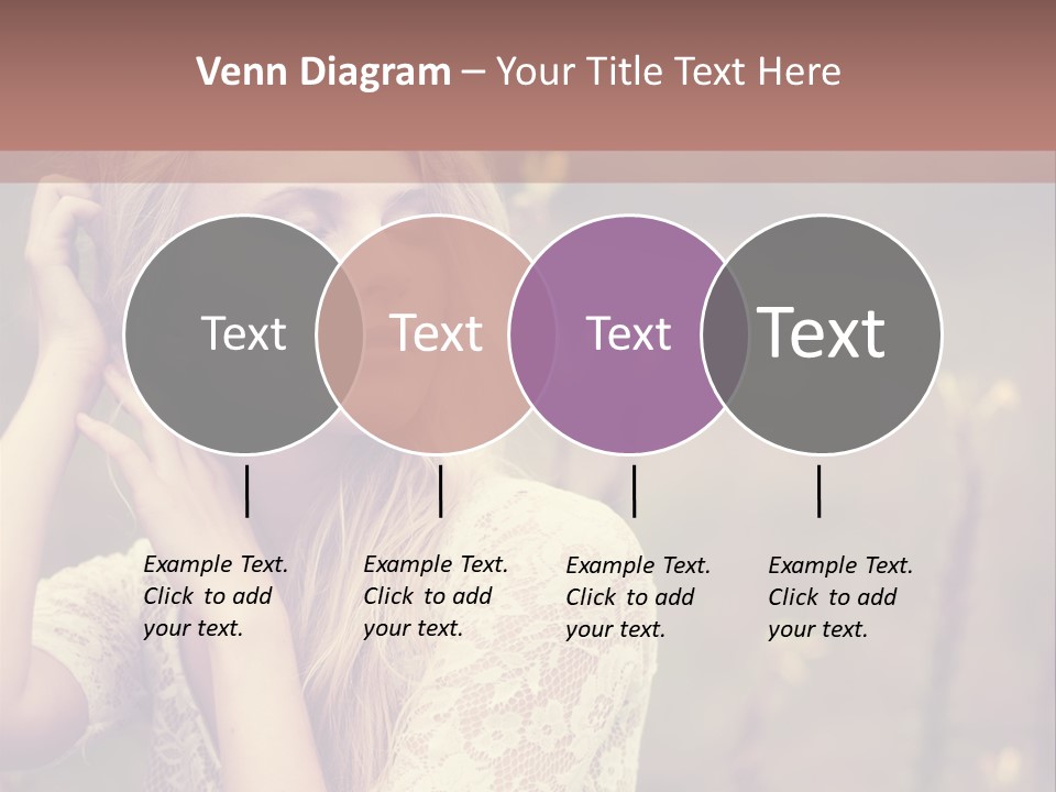 A Woman In A White Dress Is Posing For A Picture PowerPoint Template