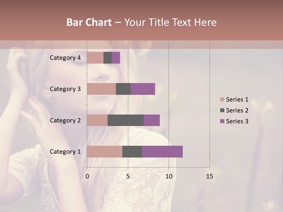 A Woman In A White Dress Is Posing For A Picture PowerPoint Template
