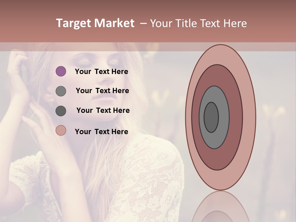 A Woman In A White Dress Is Posing For A Picture PowerPoint Template
