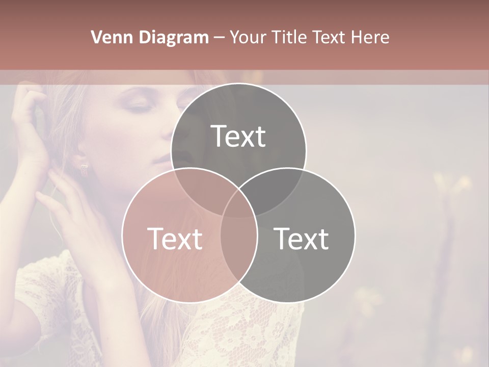 A Woman In A White Dress Is Posing For A Picture PowerPoint Template