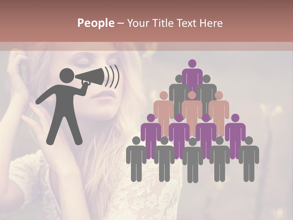 A Woman In A White Dress Is Posing For A Picture PowerPoint Template