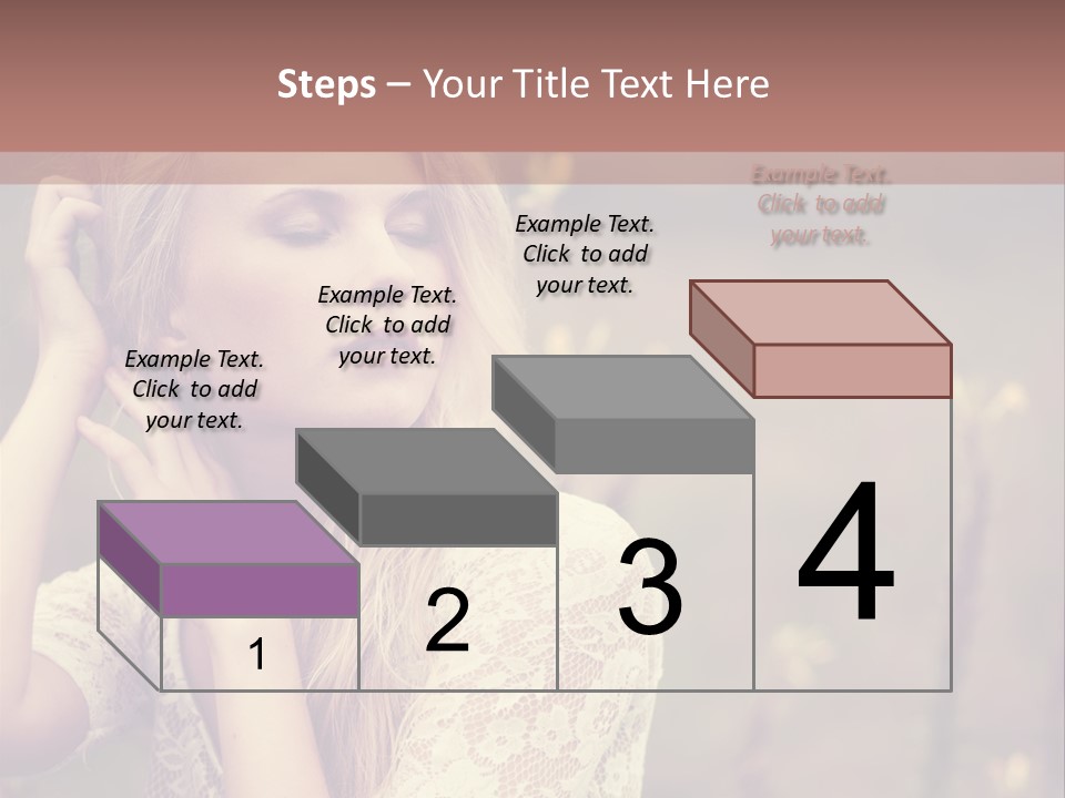 A Woman In A White Dress Is Posing For A Picture PowerPoint Template
