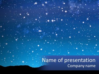 A Night Sky With Stars Powerpoint Template PowerPoint Template
