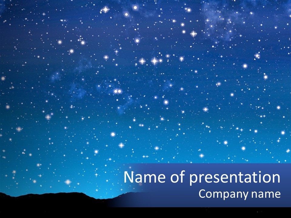 A Night Sky With Stars Powerpoint Template PowerPoint Template
