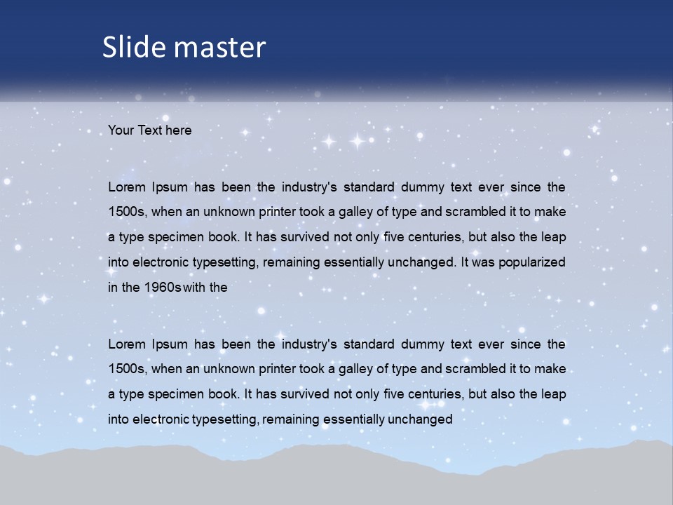 A Night Sky With Stars Powerpoint Template PowerPoint Template