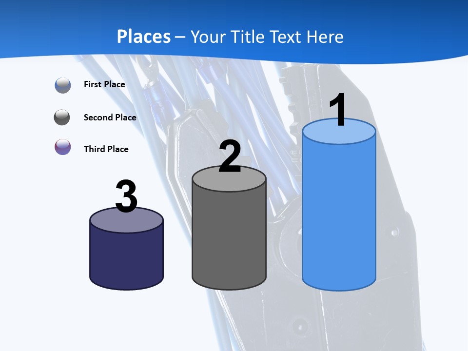 A Pair Of Pliers With Blue Handles On A White Background PowerPoint Template