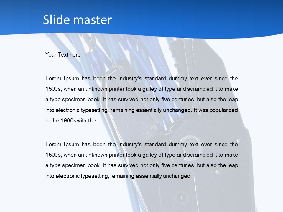 A Pair Of Pliers With Blue Handles On A White Background PowerPoint Template