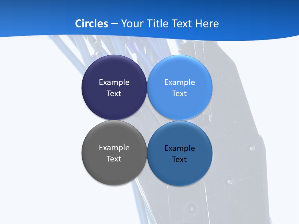 A Pair Of Pliers With Blue Handles On A White Background PowerPoint Template