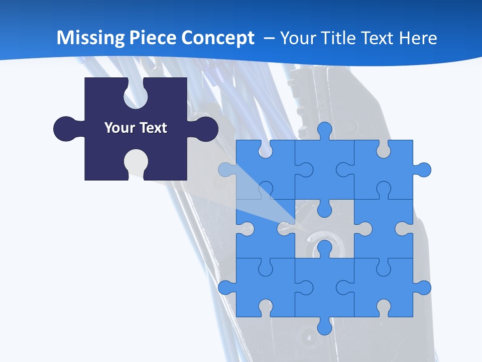 A Pair Of Pliers With Blue Handles On A White Background PowerPoint Template