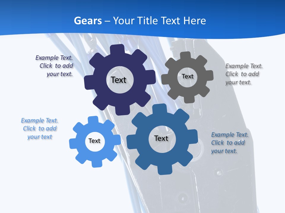 A Pair Of Pliers With Blue Handles On A White Background PowerPoint Template