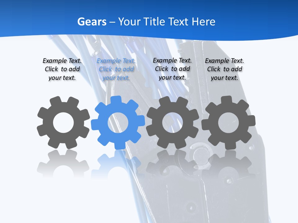 A Pair Of Pliers With Blue Handles On A White Background PowerPoint Template