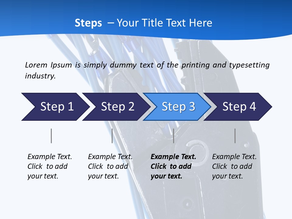 A Pair Of Pliers With Blue Handles On A White Background PowerPoint Template