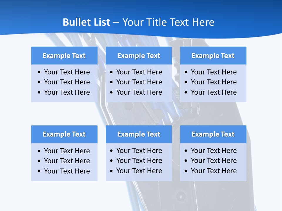 A Pair Of Pliers With Blue Handles On A White Background PowerPoint Template