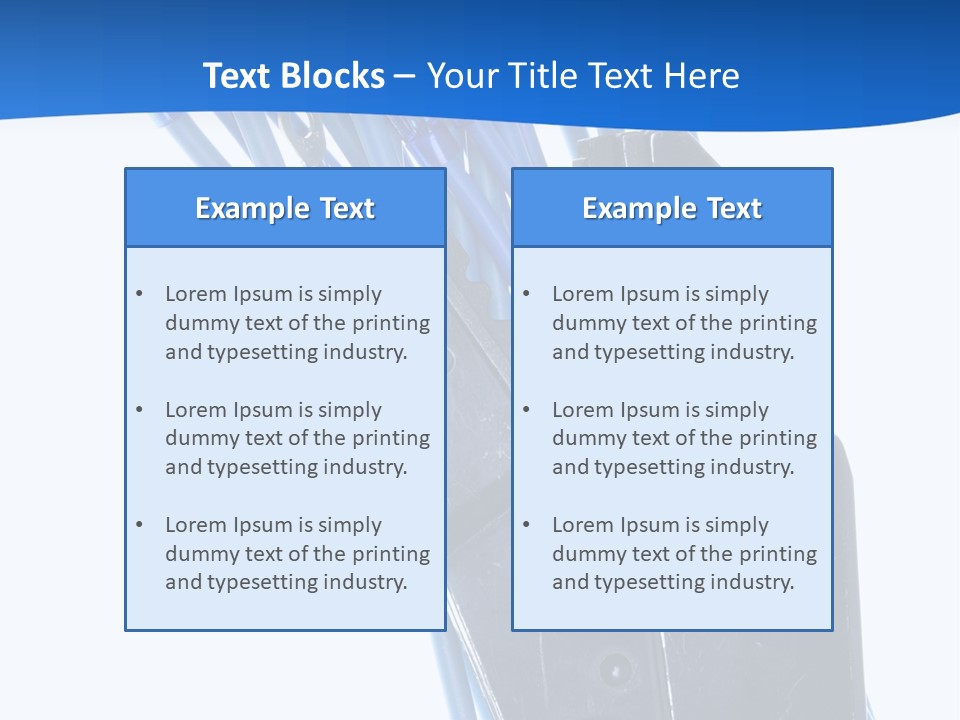 A Pair Of Pliers With Blue Handles On A White Background PowerPoint Template