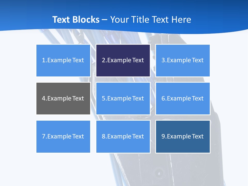 A Pair Of Pliers With Blue Handles On A White Background PowerPoint Template