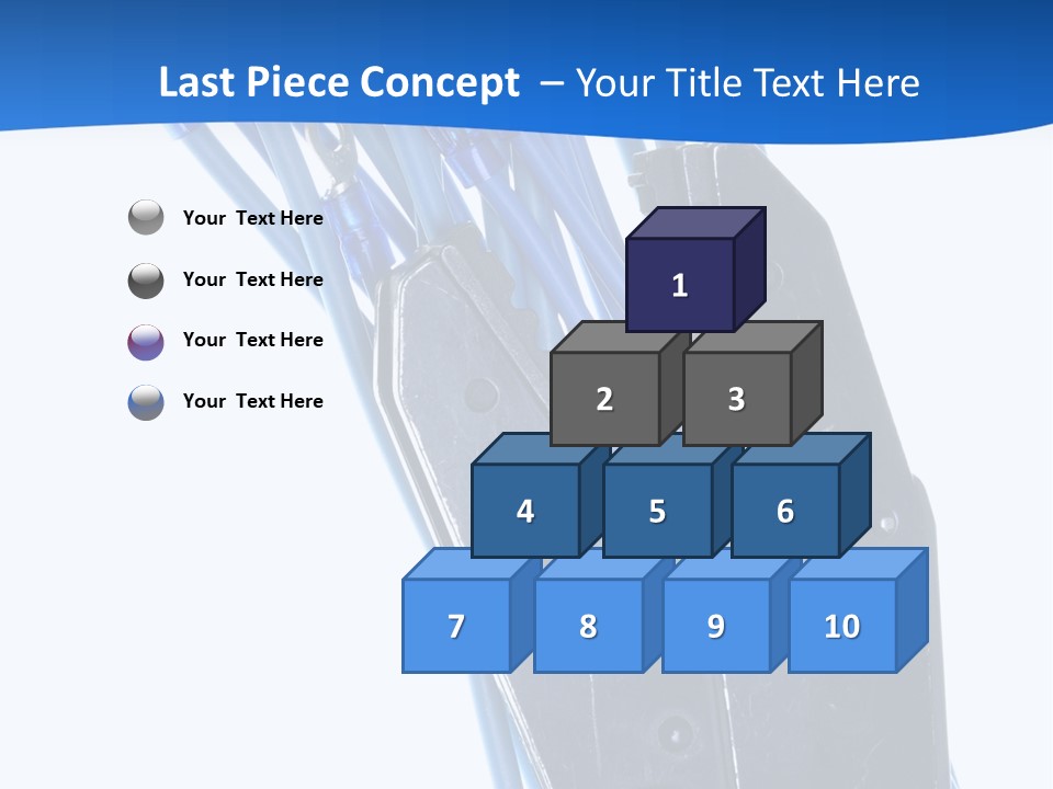 A Pair Of Pliers With Blue Handles On A White Background PowerPoint Template