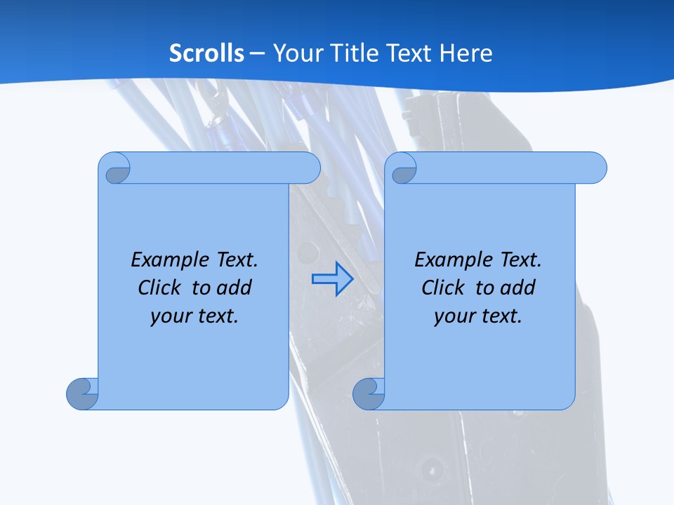 A Pair Of Pliers With Blue Handles On A White Background PowerPoint Template
