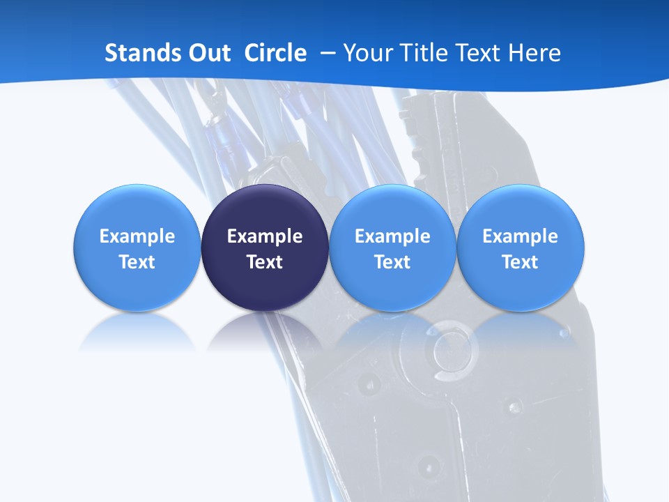 A Pair Of Pliers With Blue Handles On A White Background PowerPoint Template