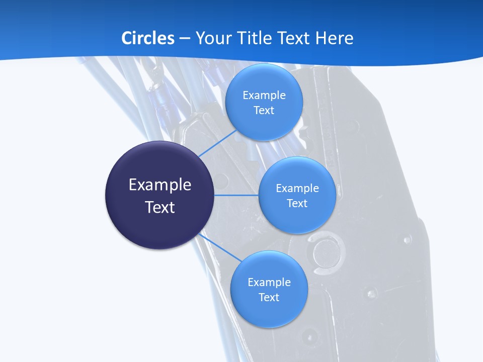 A Pair Of Pliers With Blue Handles On A White Background PowerPoint Template