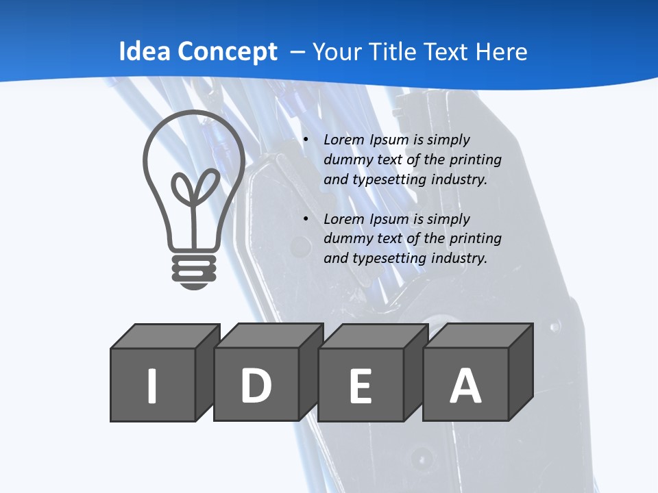 A Pair Of Pliers With Blue Handles On A White Background PowerPoint Template