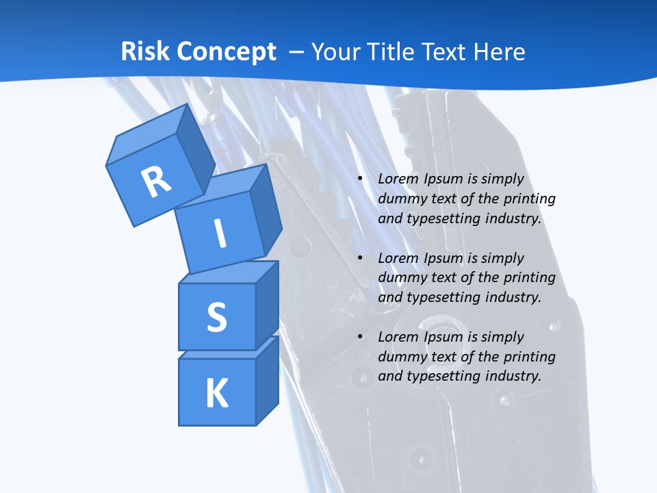 A Pair Of Pliers With Blue Handles On A White Background PowerPoint Template