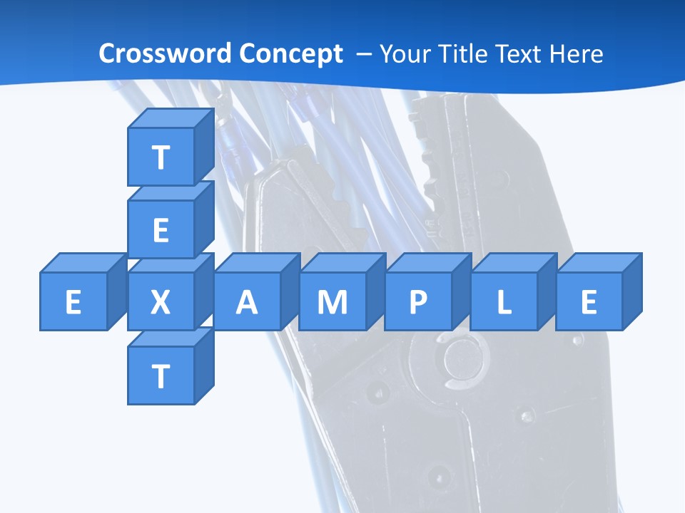 A Pair Of Pliers With Blue Handles On A White Background PowerPoint Template
